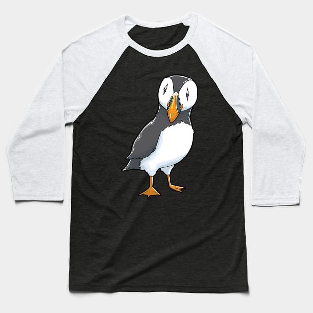 Puffin Baseball T-Shirt by KAWAIITEE